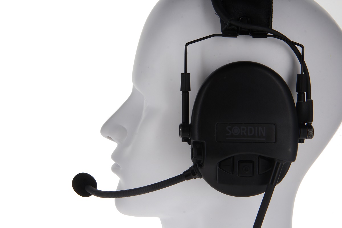 Sordin Supreme MIL CC Nexus Black Slim Headband (Schwarz) mit Nexus Stecker 01