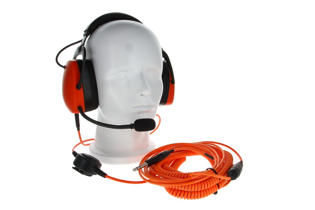 TITAN Ground Support Gehörschutz-Headset mit Mikrofon, PTT und 6,35mm Klinkenstecker