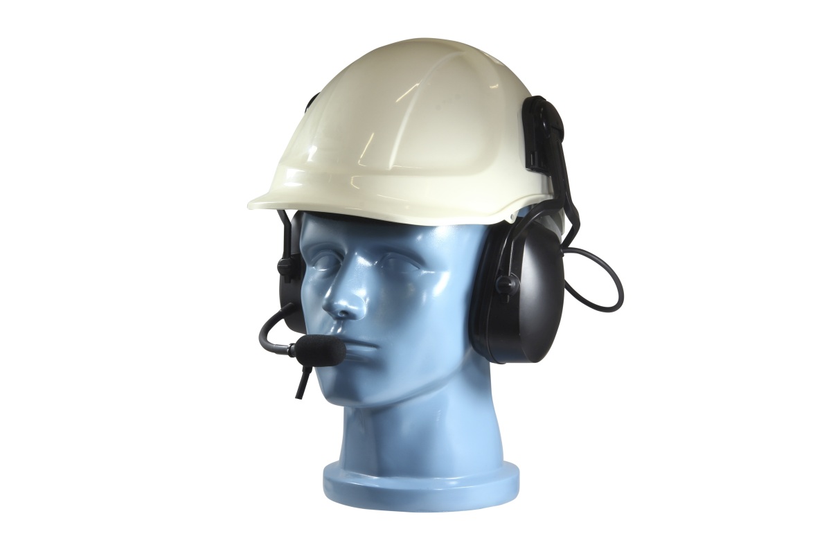 TITAN Safecom ATEX/ IECEx Headset für Arbeitshelme mit Mikrofon passend für Motorola GP340 Ex