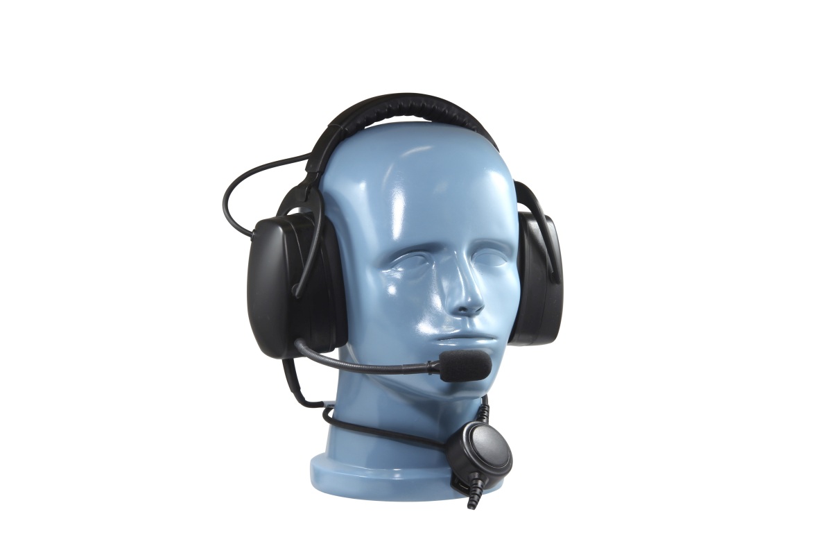 TITAN Clearcom ATEX/ IECEx Headset mit Kopfbügel, Mikrofon und PTT passend für Motorola DP4801Ex